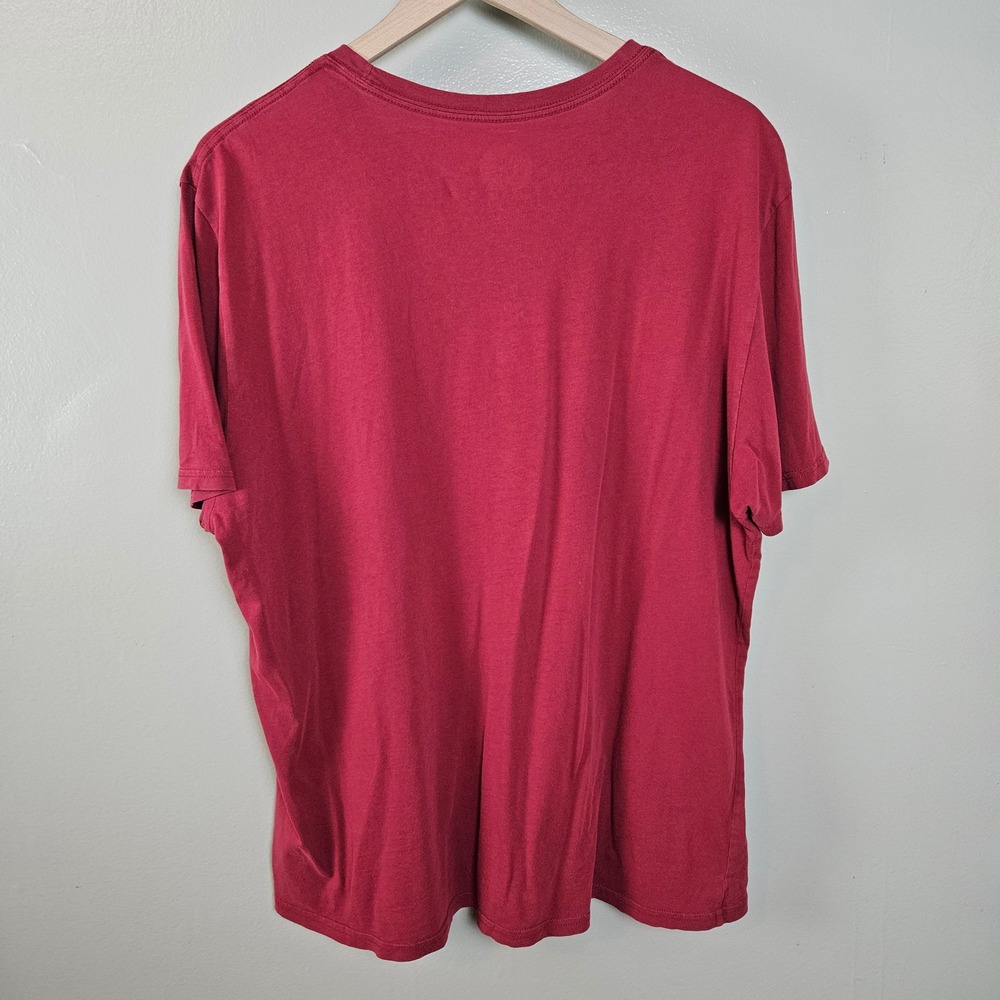 Life‎ Is Good Super Man Dad Dog Short Sleeve T-Shirt Sz L Smooth Tee Red - Picture 4 of 7